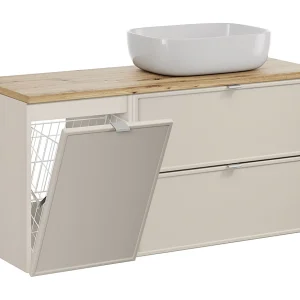 Alba Cachemire 120cm enkele wastafel met wasmand Alba Cachemire 120cm enkele wastafel met wasmand