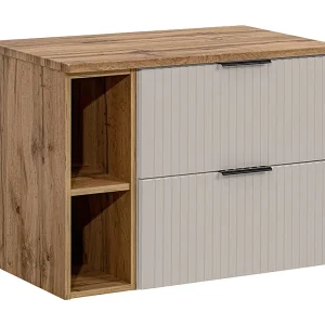 Adriel Cachemire en Hout badmeubel 80cm 2 nissen Adriel Cachemire en Hout badmeubel 80cm 2 nissen