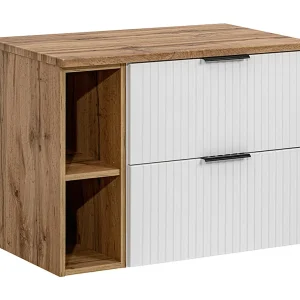 Adriel 2 nissen badmeubel 80cm Wit Adriel 2 nissen badmeubel 80cm Wit