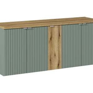 140cm 5-deurs badmeubel Jade Groen en Hout 140cm 5-deurs badmeubel Jade Groen en Hout