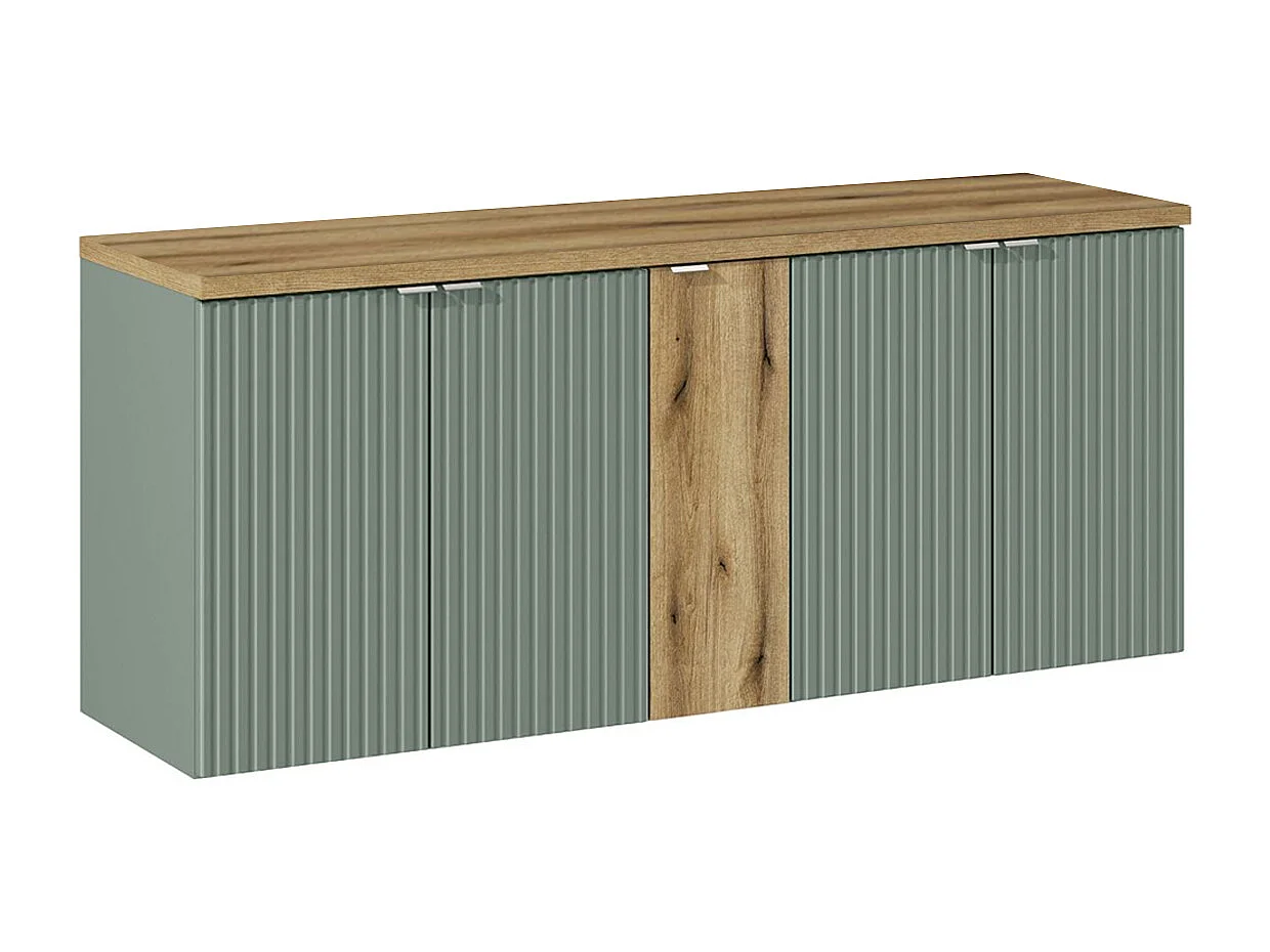 140cm 5-deurs badmeubel Jade Groen en Hout