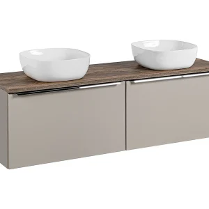 160cm Éros Taupe dubbele wastafel 160cm Éros Taupe dubbele wastafel