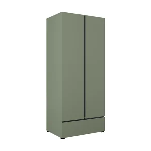 2-deurs kledingkast met 1 lade Lilia Green