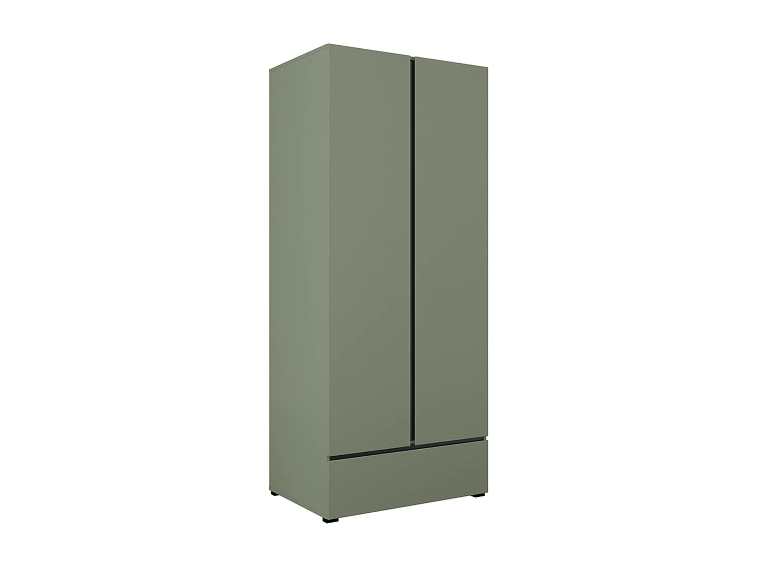 2-deurs kledingkast met 1 lade Lilia Green