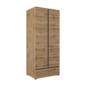 2-deurs kledingkast met 1 lade Lilia Wood