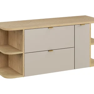 Azel Kasjmier en Hout 120cm 3-lades badmeubel met bovenblad