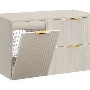 Adriel Cashmere 100cm linnenmand voor onder de wastafel Adriel Cashmere 100cm linnenmand voor onder de wastafel