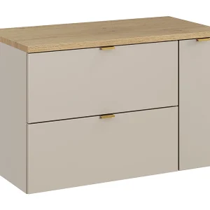 Azel Kasjmier en Hout 80cm 3 laden wastafelonderbouw