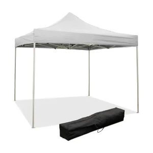 2 x 2 witte opvouwbare partytent, bekleed met waterdicht PVC