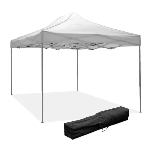 3 x 4,5 m witte opvouwbare partytent, bekleed met waterdicht PVC