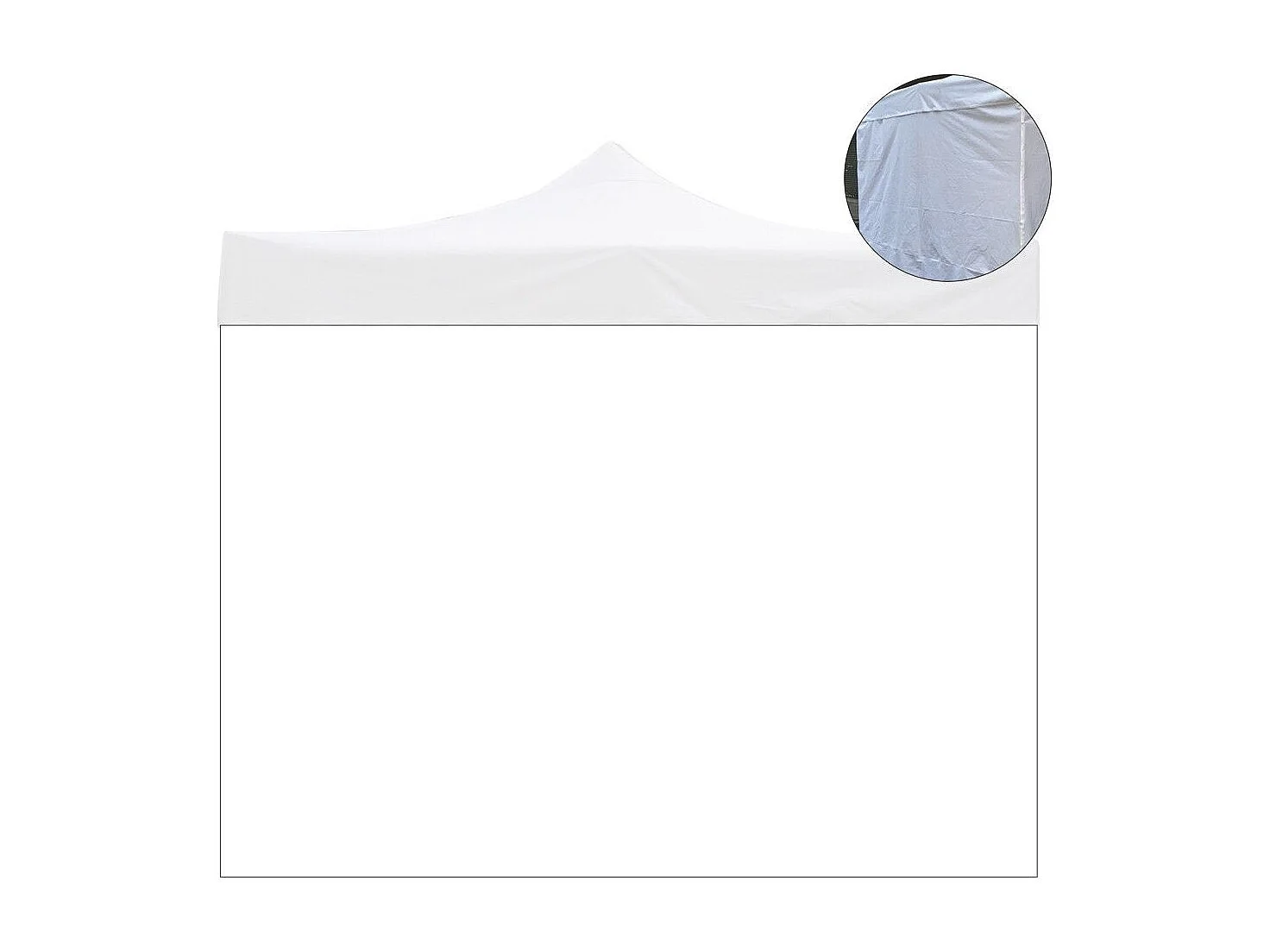 2x2m witte waterdichte zijbekleding, vervanging voor een 2x2m opvouwbare partytent