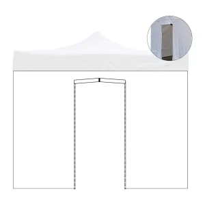 3x2m witte waterdichte zijbekleding met oprolbare deur voor Market-Pro vouwtent 3x2m witte waterdichte zijbekleding met oprolbare deur voor Market-Pro vouwtent