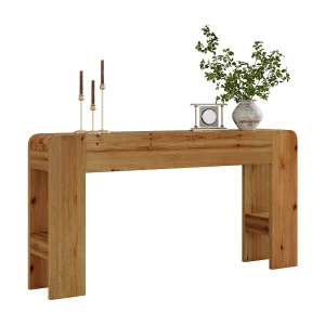160 cm massief houten consoletafel, landelijke bijzettafel achter de bank voor de hal 160 cm massief houten consoletafel, landelijke bijzettafel achter de bank voor de hal