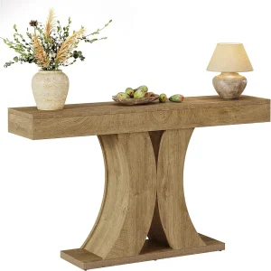 150 cm brede consoletafel in boerderijstijl, smalle houten bijzettafel voor achter de bank in de hal 150 cm brede consoletafel in boerderijstijl, smalle houten bijzettafel voor achter de bank in de hal