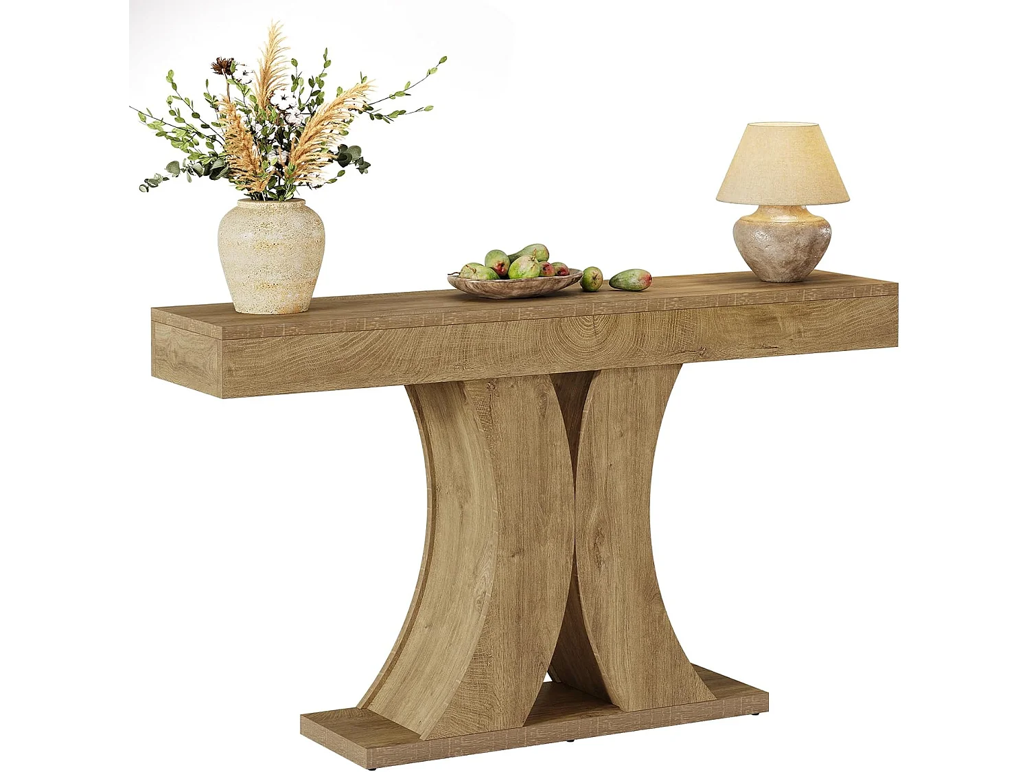 150 cm brede consoletafel in boerderijstijl, smalle houten bijzettafel voor achter de bank in de hal