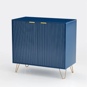 2-deurs ladekast met plank, dressoir, keukenkast, slaapkamerkast, 80 x 40 x 78 cm, blauw 2-deurs ladekast met plank, dressoir, keukenkast, slaapkamerkast, 80 x 40 x 78 cm, blauw