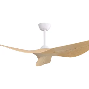 132 cm plafondventilator met 3 gebogen bladen, afstandsbediening, 6 snelheden en timer, omkeerbare DC-motor, natuurlijk licht 132 cm plafondventilator met 3 gebogen bladen, afstandsbediening, 6 snelheden en timer, omkeerbare DC-motor, natuurlijk licht