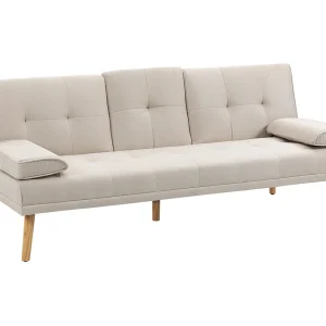 3-zits rechte slaapbank, 3-standen klik-klak, beige – 181x77x78cm