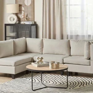 Modulaire hoekbank UNSTAD Stof Lichtbeige 4-zitter Rechterzijde