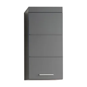 Hoogglans grijze kast met 1 deur Kelia 37 cm