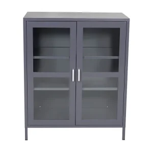 Acero dressoir 2 deuren, 3 planken, lichtgrijs.
