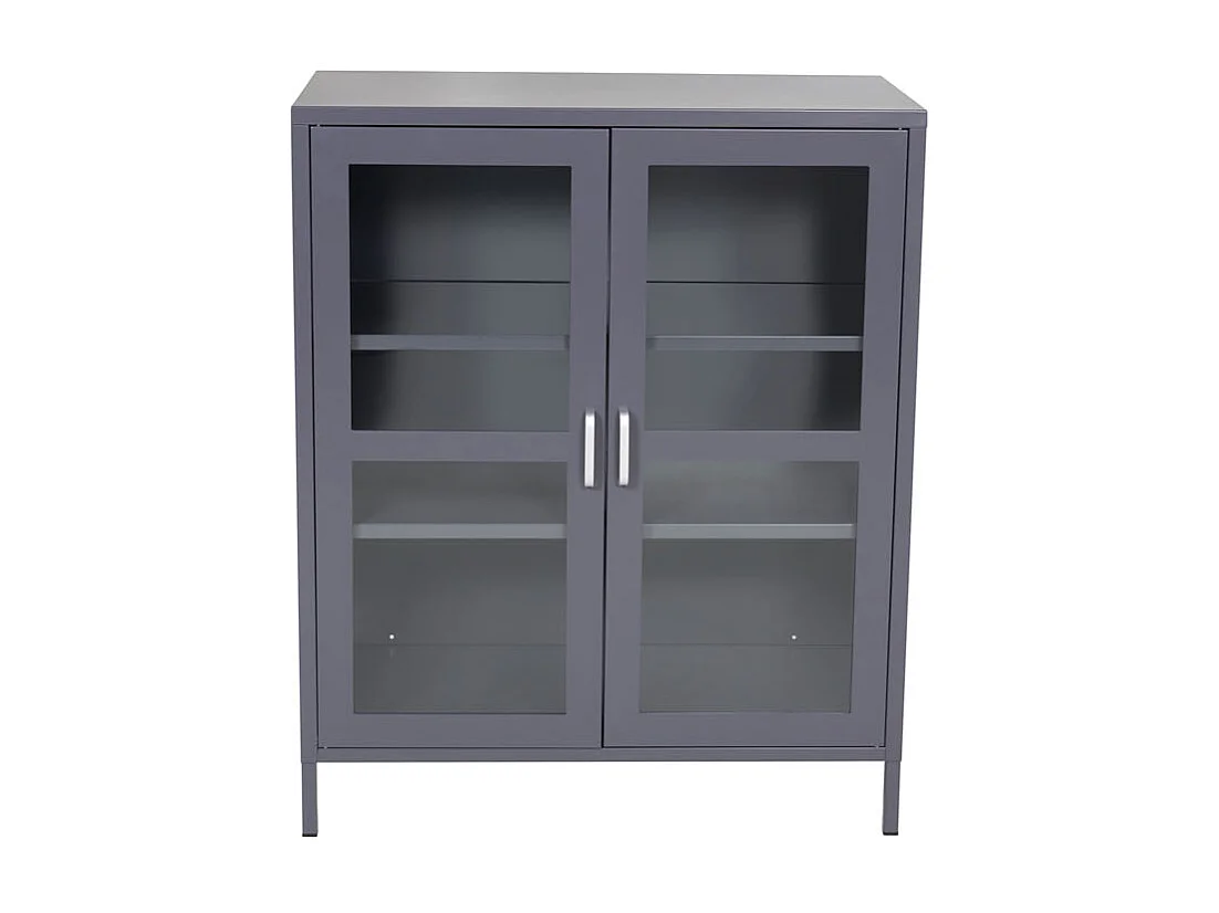 Acero dressoir 2 deuren, 3 planken, lichtgrijs.