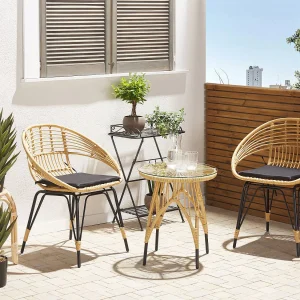 Bistroset met kussens PELLARO Zwart Bistroset met kussens PELLARO Zwart