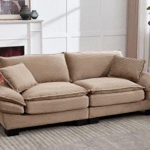 2-Zitsbank met Dubbel Memory Foam Kussen, Antibacterieel Fluweel en Industrieel Design – Inclusief 2 Kussens 2-Zitsbank met Dubbel Memory Foam Kussen, Antibacterieel Fluweel en Industrieel Design – Inclusief 2 Kussens