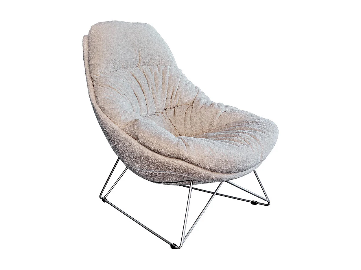 Relaxfauteuil - Beige Geweven stof - AVON