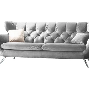 Bank – Zilver Fluweel – CHARME