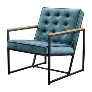 Lounge- Cocktail- Club fauteuil – Blauw Fluweel – ARLY Lounge- Cocktail- Club fauteuil – Blauw Fluweel – ARLY