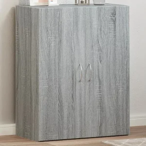 Archiefkast 60x32x77,5 cm bewerkt hout grijs sonoma eiken Archiefkast 60x32x77,5 cm bewerkt hout grijs sonoma eiken