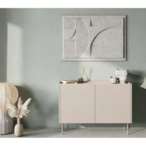 2 deurs commode met metalen voet 120×85 cm 2 deurs commode met metalen voet 120×85 cm