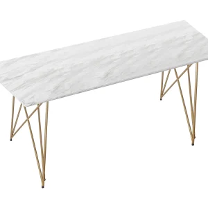 Asama eettafel 200×100 marmer goud Asama eettafel 200×100 marmer goud
