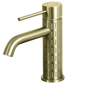 Architek lage wastafelmengkraan in geborsteld goud – Essebagno Architek lage wastafelmengkraan in geborsteld goud – Essebagno