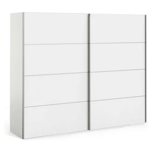 Avelengo 2-deurskast, Slaapkamermeubel, Inloopkast, Kledingkast, 243×64 h202 cm, Wit