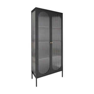Adelaide vitrinekast 2 glazen deuren zwart. Adelaide vitrinekast 2 glazen deuren zwart.
