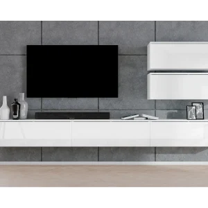 AX LIVING Woonwand Loriano V 300 cm wit mat/hoogglans AX LIVING Woonwand Loriano V 300 cm wit mat/hoogglans