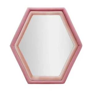 Balla Spiegel, Spiegel, Wandmeubelartikel, Decoratie met spiegel, 75×4 h80 cm, Roze
