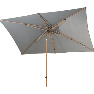 4 Seasons Azzurro parasol 200 x 300 cm antraciet solefin – houtlook frame 4 Seasons Azzurro parasol 200 x 300 cm antraciet solefin – houtlook frame