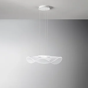 45W LED-hanglamp in transparant acryl, modern design, diameter 70 cm, 2290lm, warm licht 3000K, in hoogte verstelbaar tot 150 cm – Perenz 45W LED-hanglamp in transparant acryl, modern design, diameter 70 cm, 2290lm, warm licht 3000K, in hoogte verstelbaar tot 150 cm – Perenz