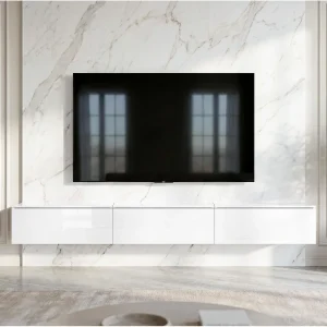 AX LIVING Lowboard TV-meubel 3×100 Barvo Wit Mat/Hoogglans Hangend AX LIVING Lowboard TV-meubel 3×100 Barvo Wit Mat/Hoogglans Hangend