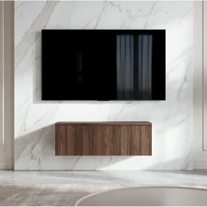 AX LIVING Barvo 100 cm TV-meubel Lowboard Donkerbruin Warmia Walnoot Hangend AX LIVING Barvo 100 cm TV-meubel Lowboard Donkerbruin Warmia Walnoot Hangend