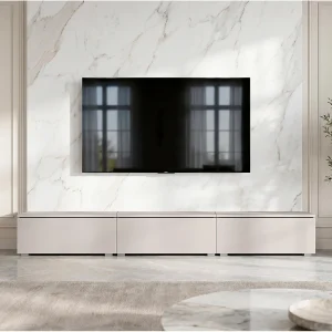AX LIVING Barvo 3×100 cm TV-meubel Lowboard Beige Kasjmier Staand AX LIVING Barvo 3×100 cm TV-meubel Lowboard Beige Kasjmier Staand