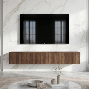 AX LIVING Barvo 2×100 TV-meubel Lowboard Donkerbruin Warmia Walnoot Hangend AX LIVING Barvo 2×100 TV-meubel Lowboard Donkerbruin Warmia Walnoot Hangend