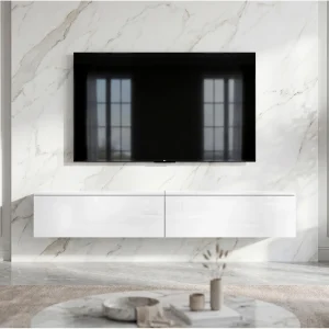 AX LIVING Lowboard TV-meubel 2×100 Barvo Wit Mat/Hoogglans Hangend AX LIVING Lowboard TV-meubel 2×100 Barvo Wit Mat/Hoogglans Hangend