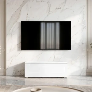 AX LIVING Lowboard TV-meubel 100 cm Barvo Wit Mat/Hoogglans Staand AX LIVING Lowboard TV-meubel 100 cm Barvo Wit Mat/Hoogglans Staand