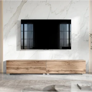 AX LIVING Barvo 2×100 cm TV-meubel Lowboard Bruin Wotan Eiken Staand AX LIVING Barvo 2×100 cm TV-meubel Lowboard Bruin Wotan Eiken Staand
