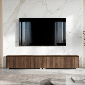 AX LIVING Barvo 2×100 TV-meubel Lowboard Donkerbruin Warmia Walnoot Staand AX LIVING Barvo 2×100 TV-meubel Lowboard Donkerbruin Warmia Walnoot Staand