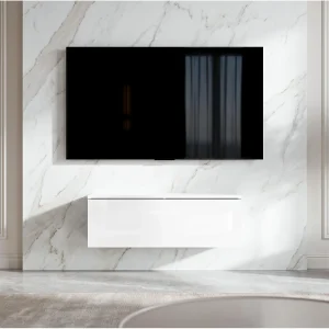 AX LIVING Lowboard TV-meubel 100 cm Barvo Wit Mat/Hoogglans Hangend AX LIVING Lowboard TV-meubel 100 cm Barvo Wit Mat/Hoogglans Hangend